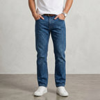 Classic Straight Fit Denim Jeans for Everyday Wear (ESSENJE80A)