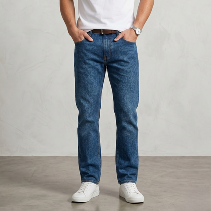 Classic Straight Fit Denim Jeans for Everyday Wear (ESSENJE80A)