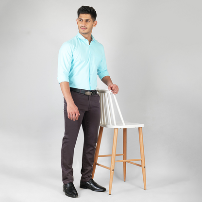 YOUNG & FORMAL by CAMBRIDGE Men's Slim Fit Formal Shirt | Full Sleeves | Stylish & Elegant Office Wear | Perfect for Business Meetings & Events (YF00001SF)