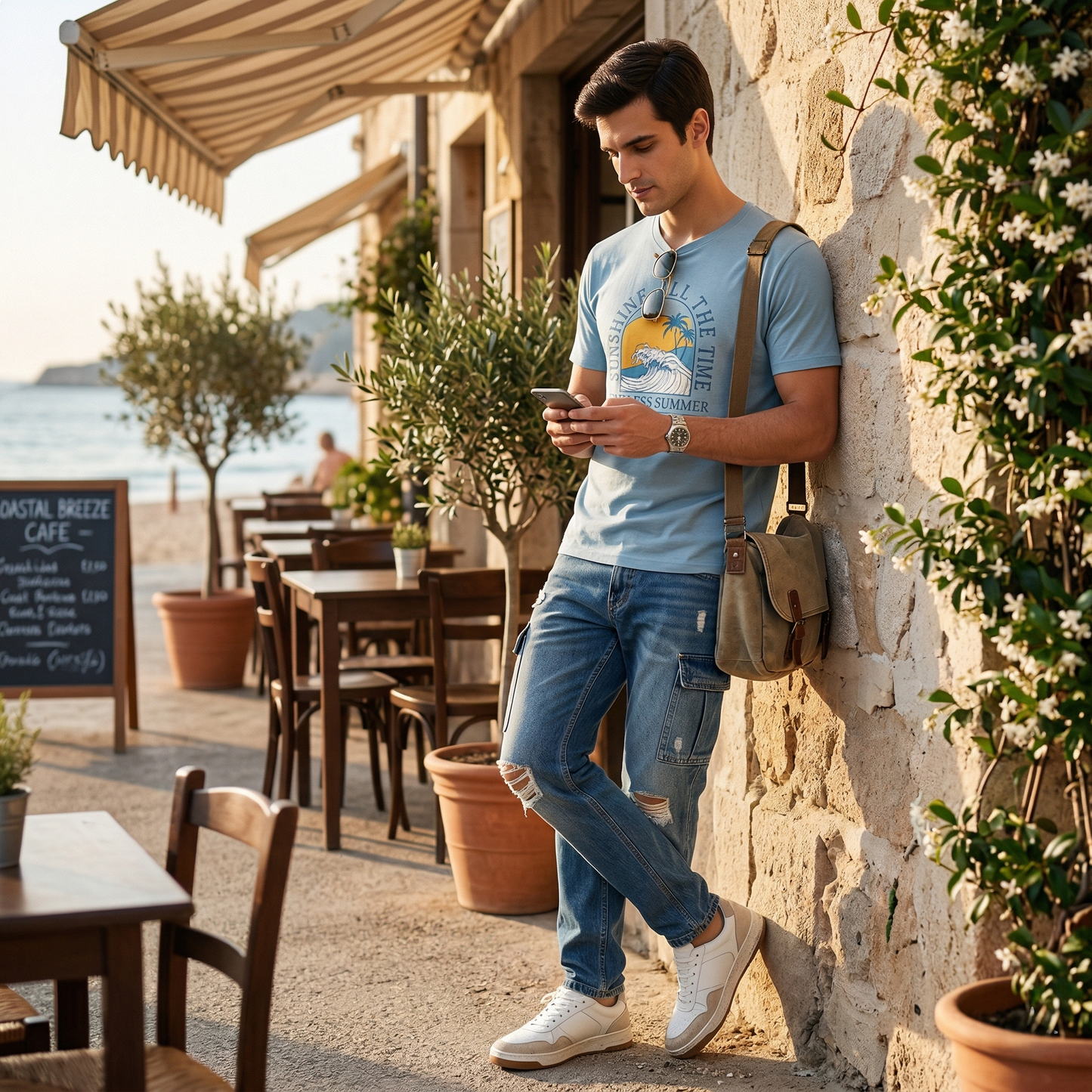 Men’s Premium Printed Cotton-Stretch T-Shirt -(TSSR K-RN)