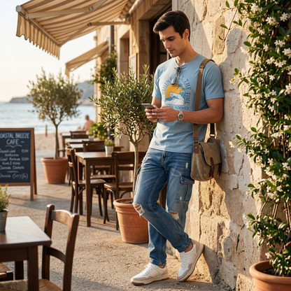 Men’s Premium Printed Cotton-Stretch T-Shirt -(TSSR K-RN)