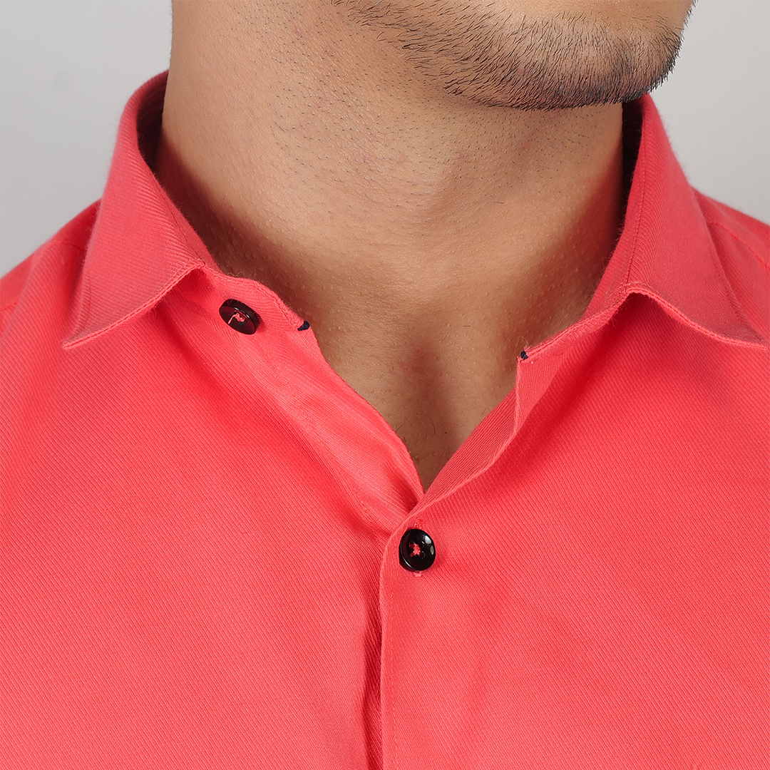 YOUNG & FORMALS by CAMBRIDGE Men's Slim Fit Formal Shirt | Solid Pattern | Full Sleeves | Spread Collar | Classic Business & Formal Wear for Office & Events (YF00002SF)