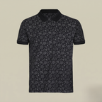 Men's Cotton Printed Collar Polo T-Shirt (TSRP01)