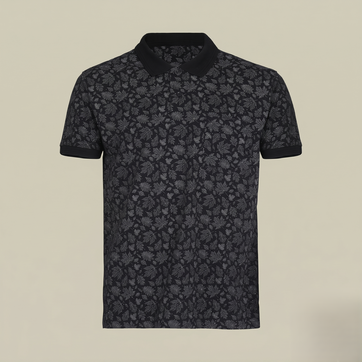 Men's Cotton Printed Collar Polo T-Shirt (TSRP01)