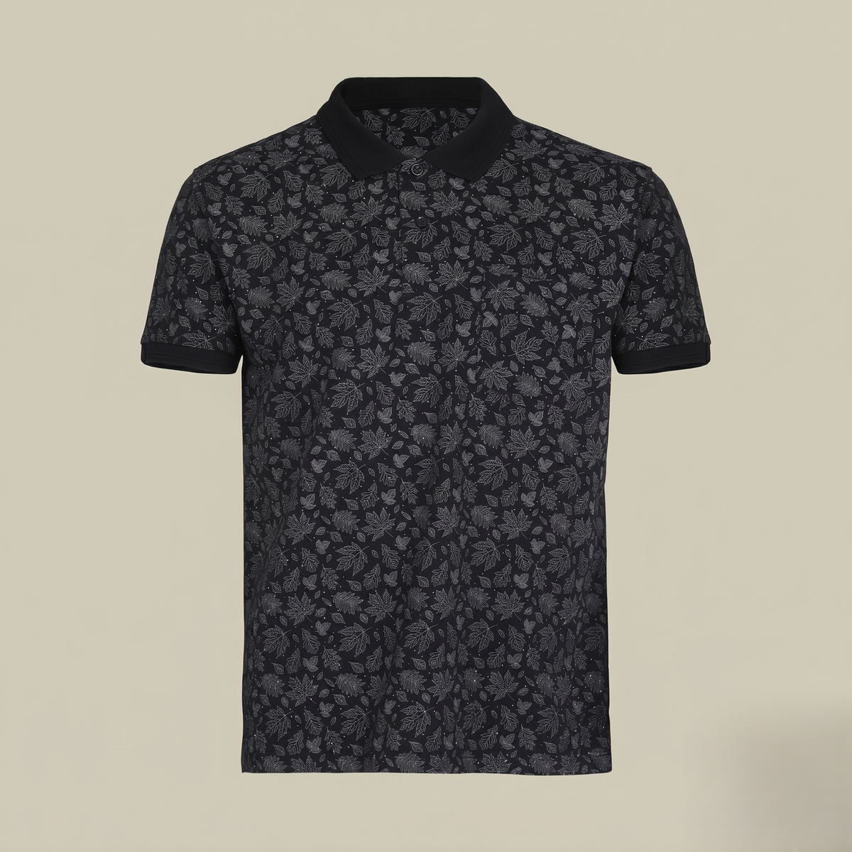 Men's Cotton Printed Collar Polo T-Shirt (TSRP01)