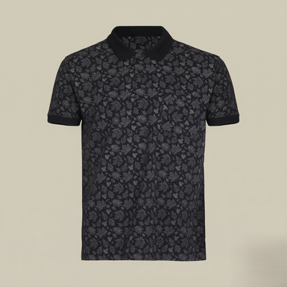 Men's Cotton Printed Collar Polo T-Shirt (TSRP01)