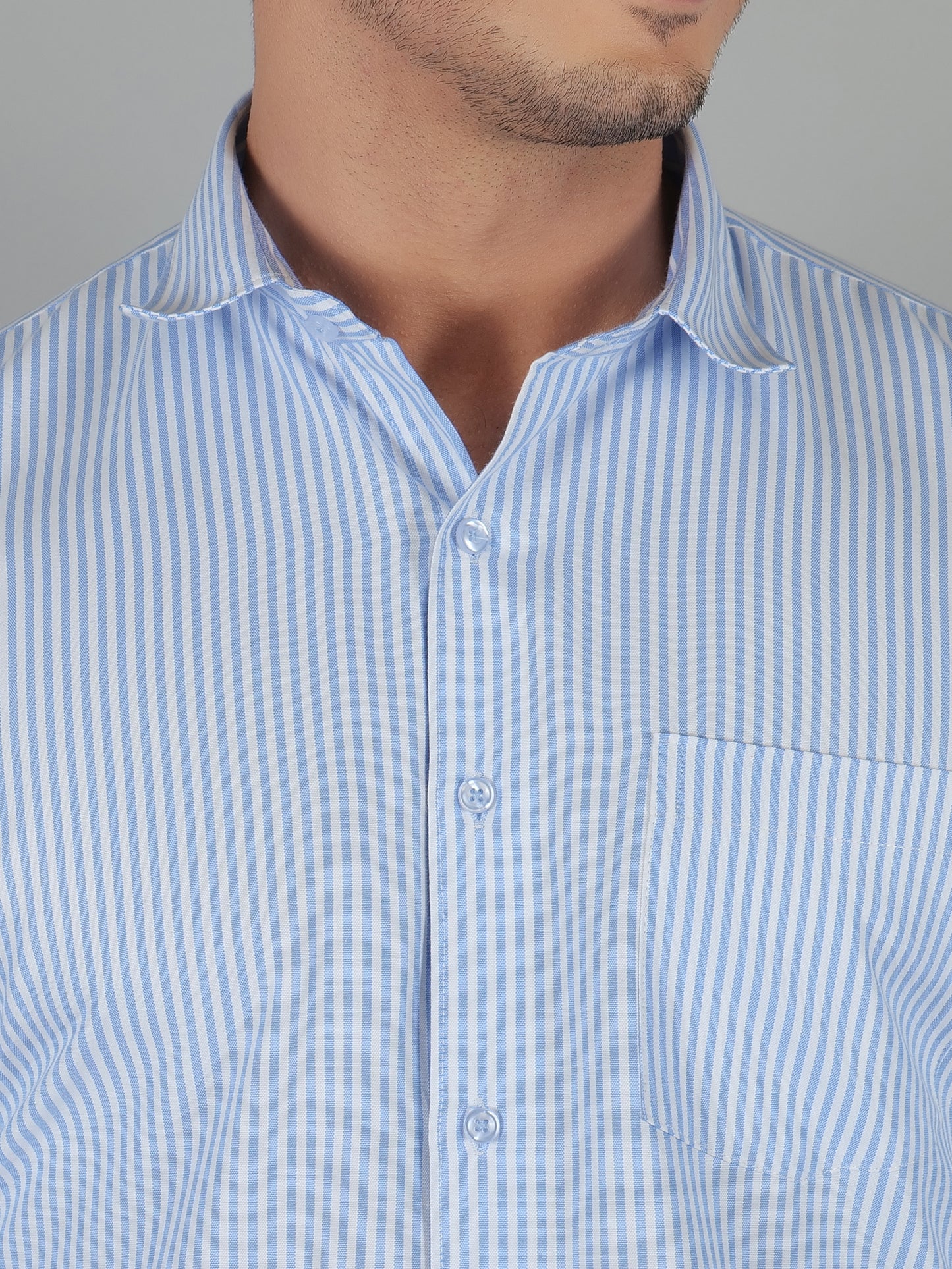 Young & Formal by Cambridge  Striped Formal Shirt – Slim Fit, Full Sleeves | Office Wear with a Stylish Edge | YF00006SF