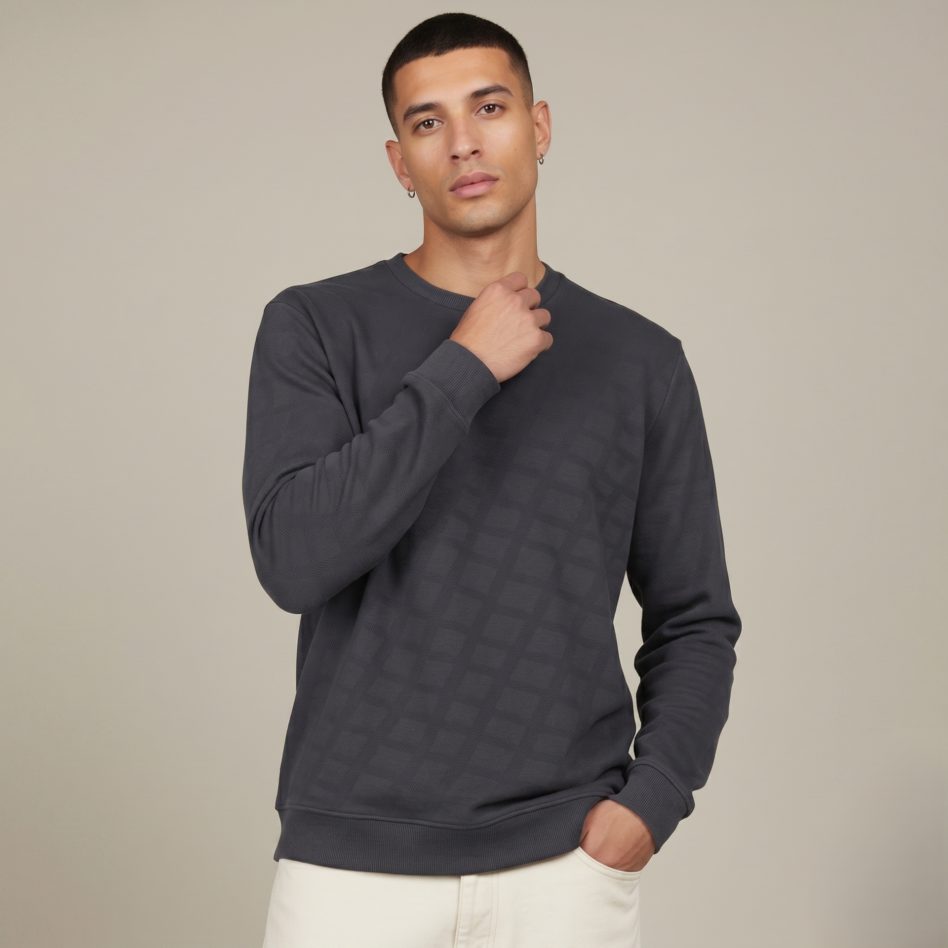 Premium Men's Organic Cotton Winter Sweatshirt (TSSJ13RN & TSSJ01