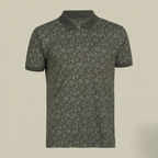 Men's Cotton Printed Collar Polo T-Shirt (TSRP01)