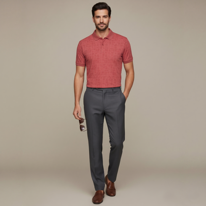 Men's Cotton Printed Collar Polo T-Shirt (TSRP02)