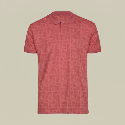Men's Cotton Printed Collar Polo T-Shirt (TSRP02)