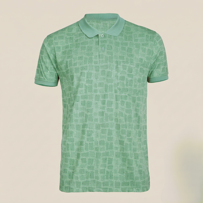 Men's Cotton Printed Collar Polo T-Shirt (TSRP02)