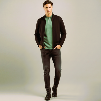 Men's Cotton Printed Collar Polo T-Shirt (TSRP02)