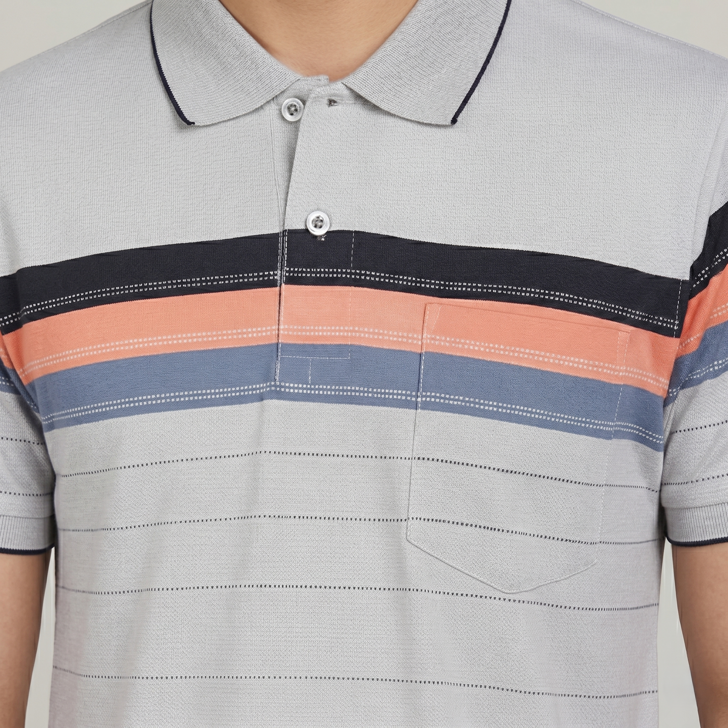 Men's Cotton Printed Collar Polo T-Shirt (TSRP03)