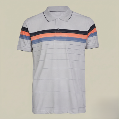 Men's Cotton Printed Collar Polo T-Shirt (TSRP03)