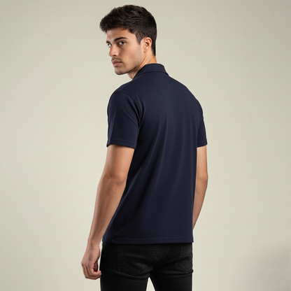 Smart-Casual Full-Button Polo Shirt (TSSJ114)