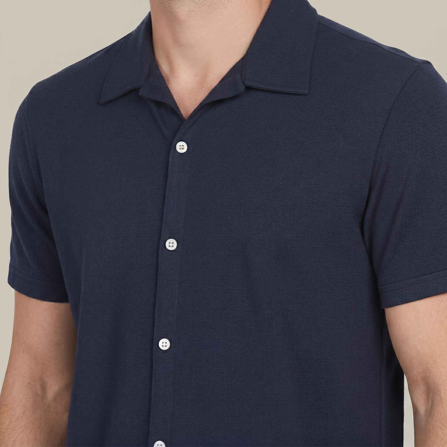 Smart-Casual Full-Button Polo Shirt (TSSJ114)