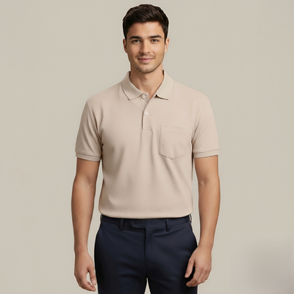 Premium Jacquard Knit Pocket Polo T-shirt (TSSJ115)
