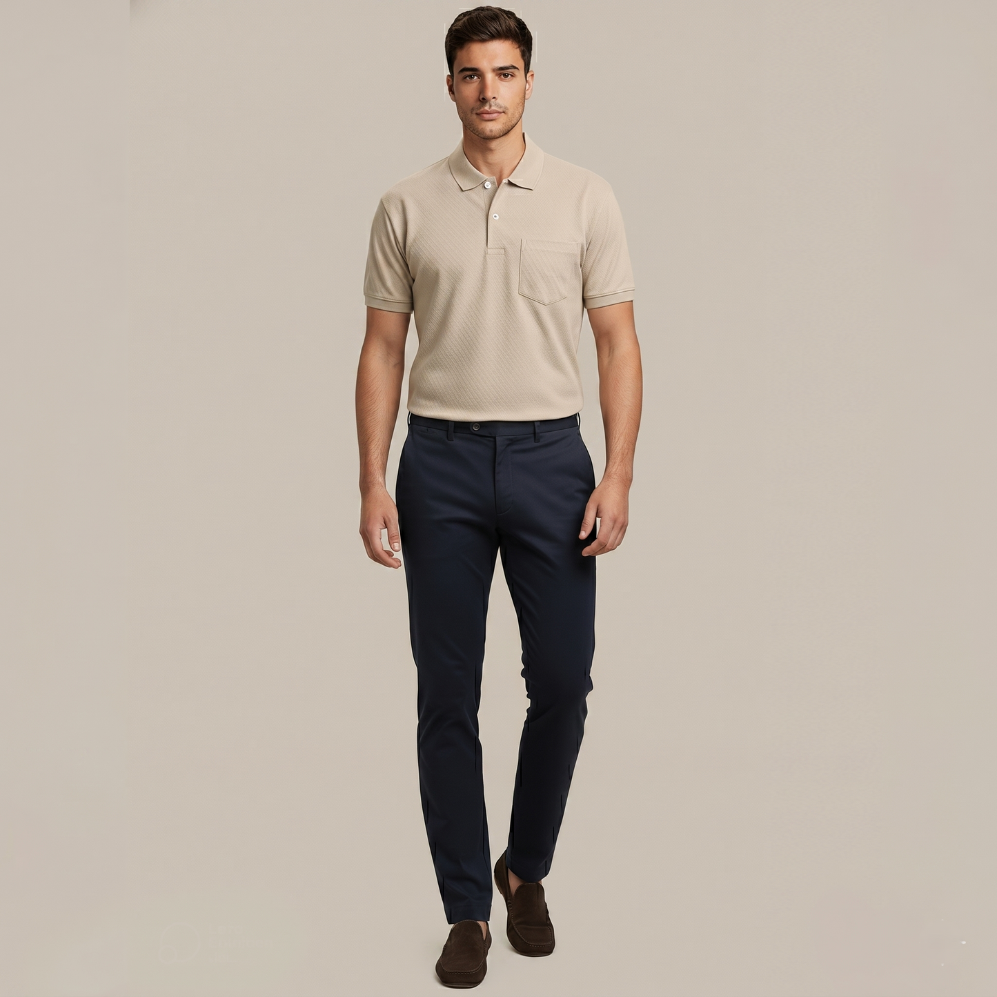 Premium Jacquard Knit Pocket Polo T-shirt (TSSJ115)